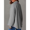 Women's Fashion Casual Solid Color Print Autumn Winter Long Sleeve POLO Neck Jackets & Coats