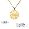 My Shape 12 Constellation Necklace Gothic Zodiac Pendant Chain Women Men Leo Aries Virgo Capricorn Birthday Jewelry Wholesale