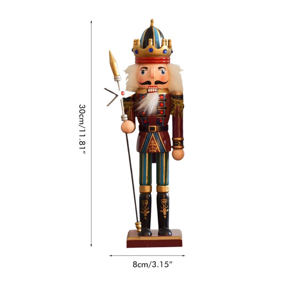 Xmas Wooden Nutcracker Figures 12 Inch Nutcracker Ornament Xmas Decorations Gift