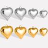 3pcs Gold/Silver Color Love Stainless Steel Heart Charm Pendants For Jewelry Making Supplies Handmade Earring Necklace Materials