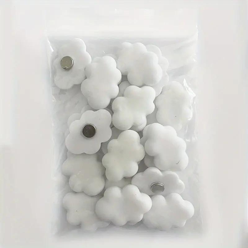 10pcs Cute Kawaii Cloud Shaped Fridge Magnets Painted Resin Home Office Decor DIY Mini Fridge Magnets Message Board Magnets