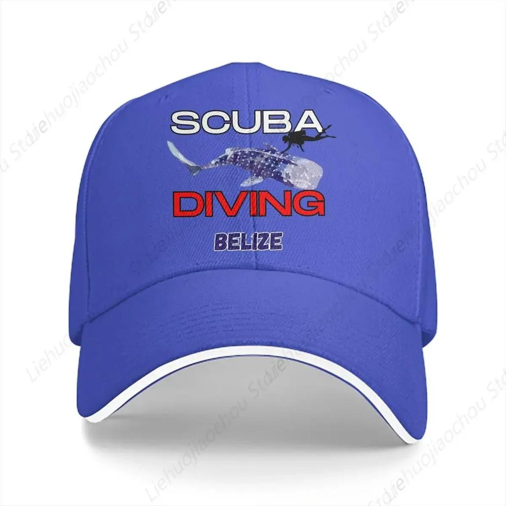Belize Unisex Baseball Caps Peaked Cap Shark Scuba Diving Sun Shade Hats for Unisex WoUnisex