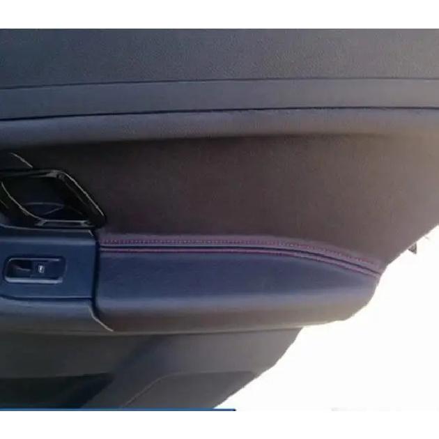 Microfiber Leather Front / Rear Door Panels Armrest Cover  For  Skoda Fabia 2008 2009 2010 2011 2012 2013 2014 car interior