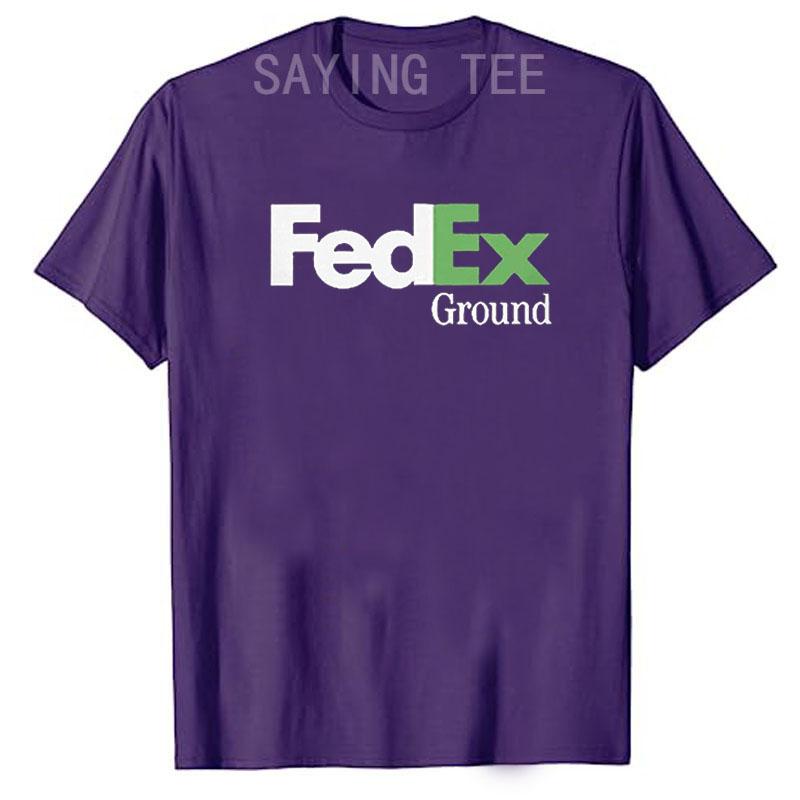 FedEx Unisex Mode Kurzarm Rundhals T-Shirt Grafik-Tees Lässig für Männer Frauen Lustige Blusen Baumwolle Arbeitskleidung Geschenke