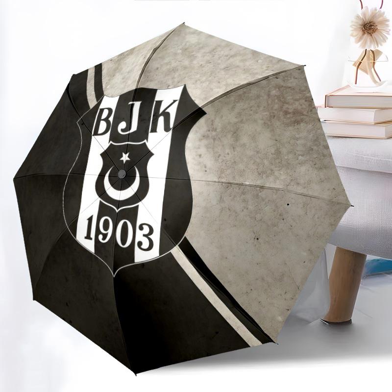 BJKpattern, automatic folding umbrella, portable and foldable design, 8 ribs, a Christmas or birthday gift.