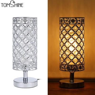 Crystal Silver Beside Table Lamp Desk Light VDE-listed Decorative for Bedroom Living