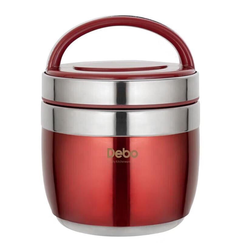 Debo DEP-741 304 Stainless Steel 2-Layer Insulated Lunch Box