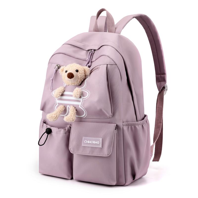 Schoolbag Female Primary School Student Lightweight Backpack Cute Bear Backpack AVE