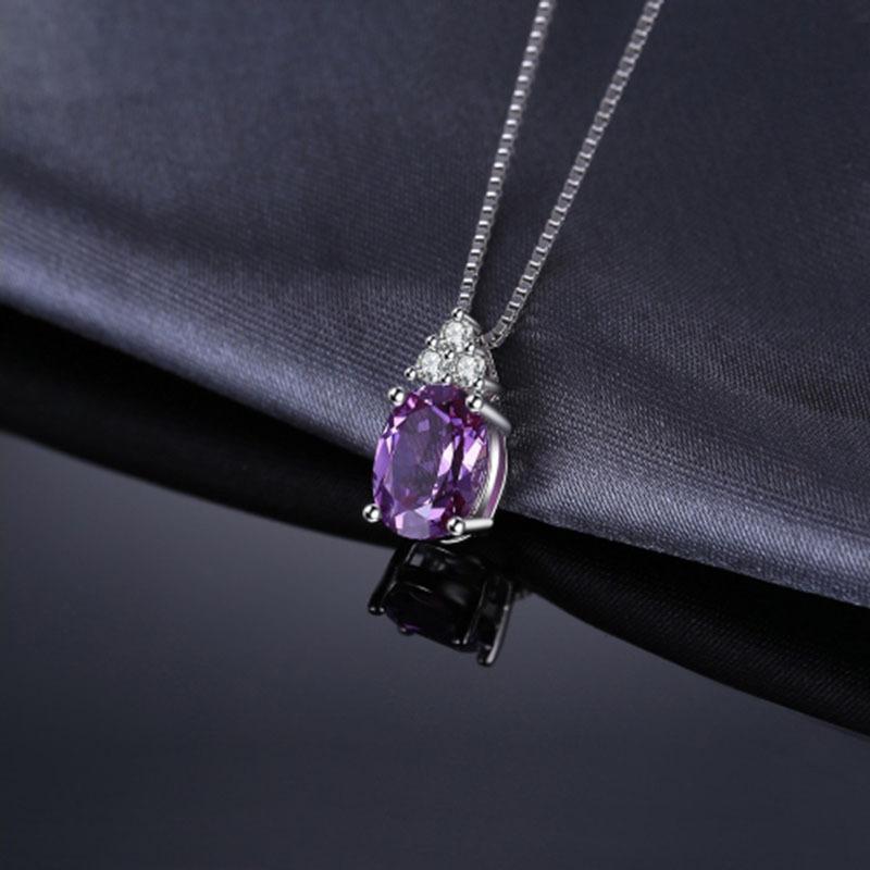 S925 Sterling Silver Jewelry Platinum Plated Violet Color Treasure European Beauty Ring Necklace Earring Jewelry Set