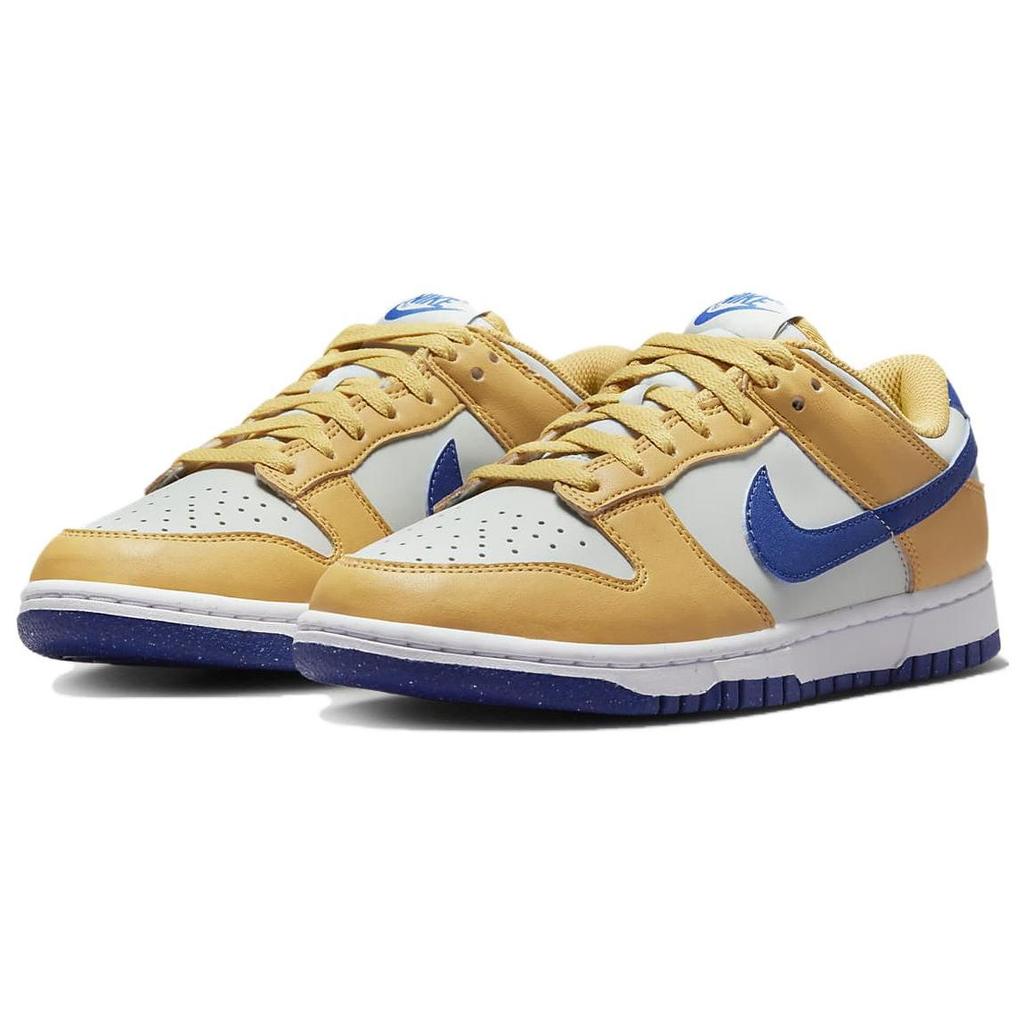 Nike  Dunk Low Next Nature Wheat Gold Royal Women Sneakers Brown Hyper-Royal Light-Silver DN1431-700