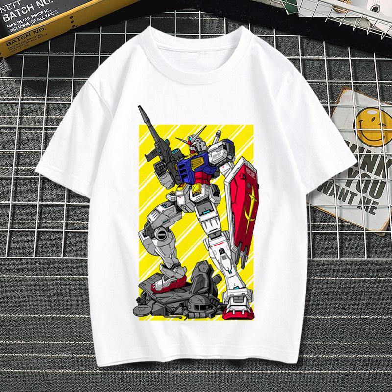 Mobile Suit Gundam Anime TShirt for Men Women Kids Classic Robot Graphic Casual Cotton Short Sleeve Streetwear Top