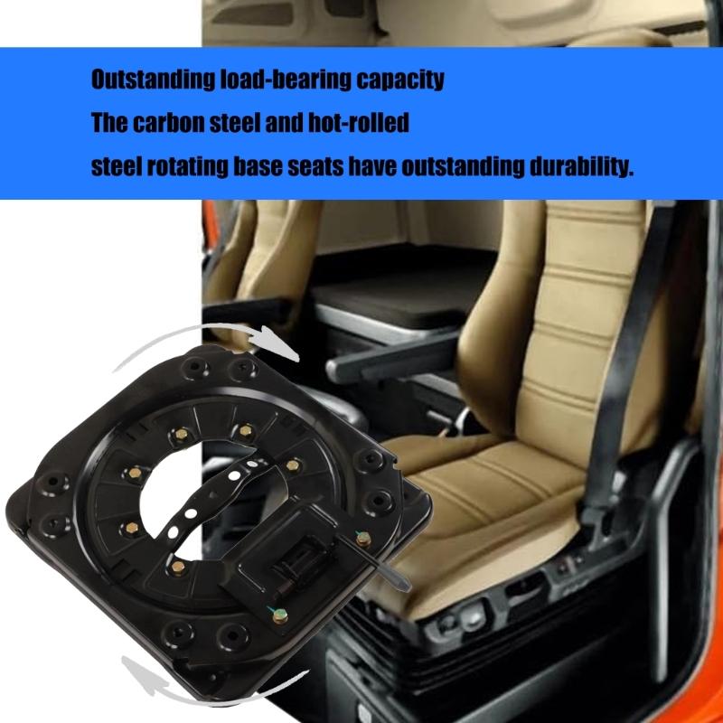 Professional Vehicle Seat Rotators Base with 45/90° Locking Positions Full Circles Rotation for MPV Caravans Commercial