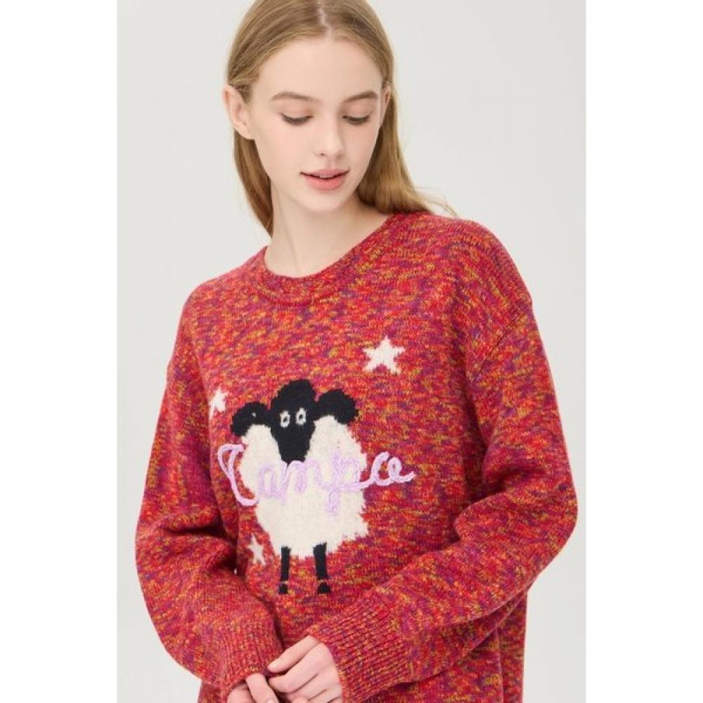 Benetton Jacquard Melange Knit Bakp53561