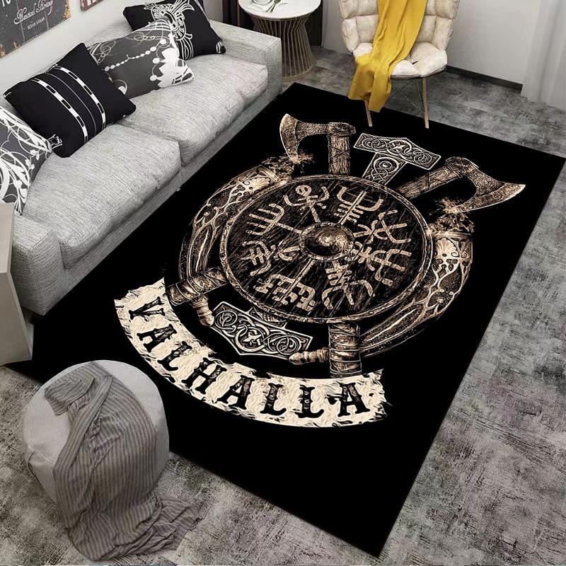 Viking Valhalla Theme Carpet Non-slip Rug Suitable for Living Room and Bedroom Sofas