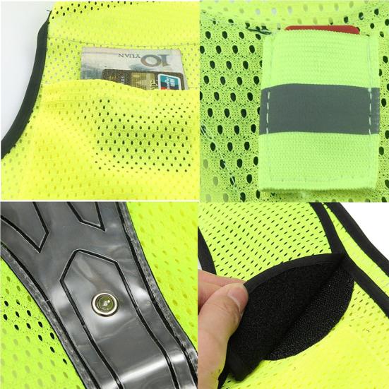 LED Reflective Night Running Cycling Safety Warning High Visibility Vest Jacket