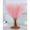 3 Pcs Faux Pampas Grass Small Fluffy Artificial Flowers Fake Flower for Home,Bedroom, Table Decoration and Craft Items Corner (Without Vase Pot)