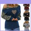 Stylish Women's Leopard Print Cold One Shoulder T-shirt Blouse For Casual Wear