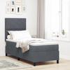 LED Boxspring Bed with Headboard Dark Grey 80 X 200 Cm Velvet