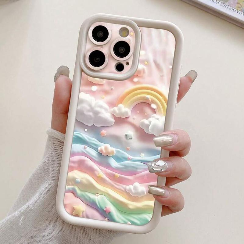 Cloudy Rainbow Design Phone Case for Samsung Galaxy A16 A36 A56 A55 A55 A15 A52 5G S25 S24 S23 Ultra S22 Plus S21 FE Soft Cover