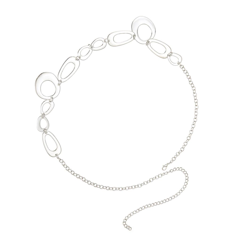 Fashionable Metal Circle Waist Chain Contemporary Alloy Rings Waist Chain Unique Belt Jewelry For The Fashion Forward
