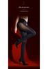 Ling Wei Run "Diamond Light" Glossy Seamless Black Silk Pantyhose - Spring/Autumn 60D