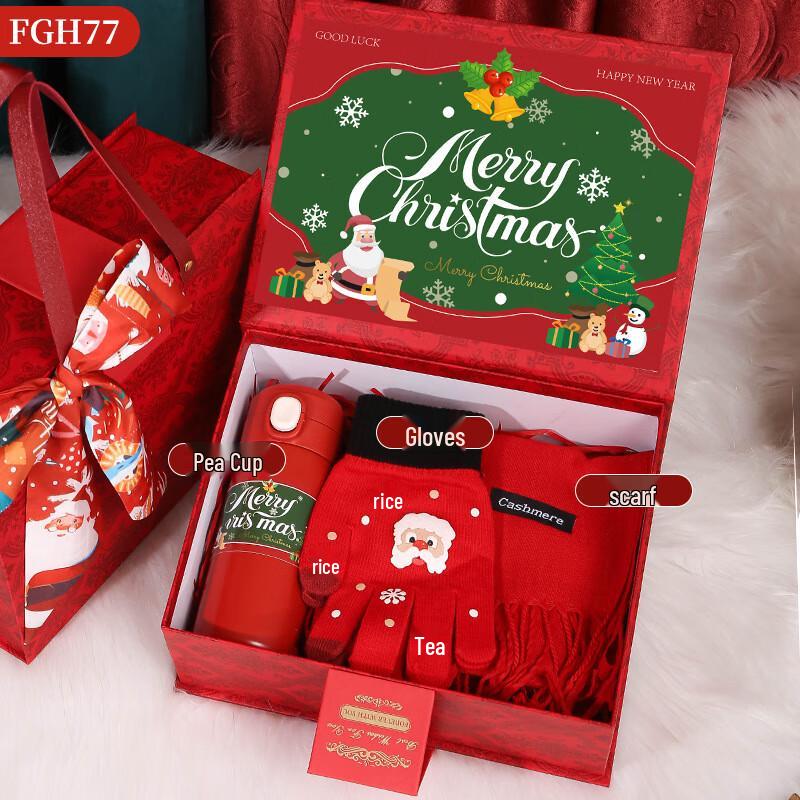 Christmas Gift Set: Thermos, Gloves & Scarf