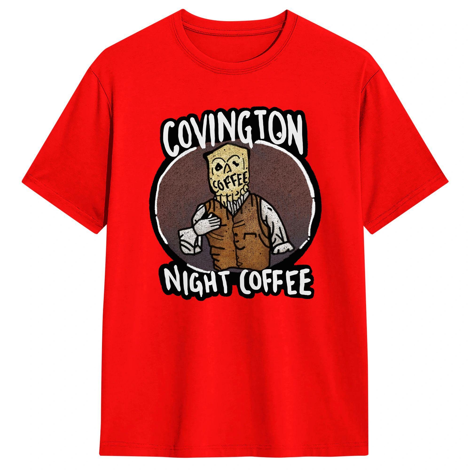 

Covington Night Caffiend T Shirts 100 Cotton Tops Beach Streetwear ShortSleeved TShirt O Neck Harajuku Pattern Tee Shirt S