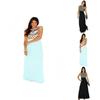 Elegant Women Round Neck Sleeveless Geometric Print Chiffon Dress Long Floor Length Stylish Casual Attire