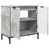 Washbasin Cabinet Concrete Grey 60.5 x 33.5 x 61 cm Engineered Wood