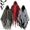 Gotischer Kapuzenumhang Zerfetzter Zombie Cosplay Kostüm Halloween Geisterrobe Gruselige Party Requisiten Tag der Toten Outfit