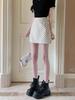Women's Black Bodycon Skirt: White Polka Dot, High Waist, A-line, Summer Casual Versatile Short Skirt