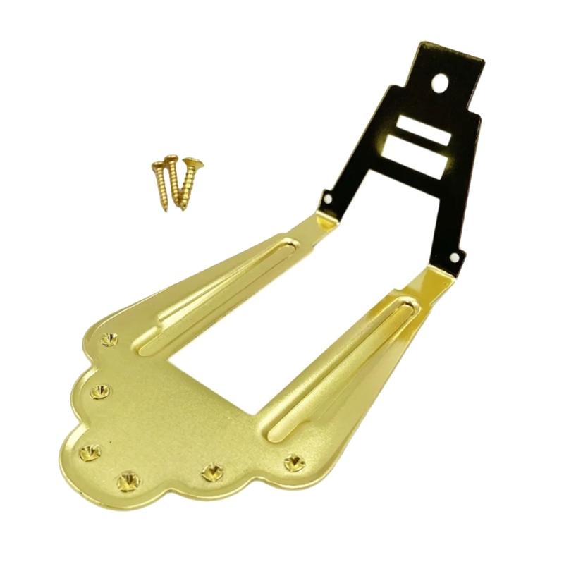 Heavy Duty Jazz Guitar Bridge Metal Texture Suitable for Enhancing Volumes and Customizable String Height Adjustment