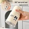 304 Stainless Steel Cartoon Coffee Cup with Lid & Straw, Portable Travel Mug for Home & Office