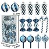 6cm 15-Piece Christmas Ornament Set: Balls, Pine Cones, Lollipops, Candies for Tree Decor and Gifts