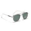 Sunglasses Men Retro Style Metal Frame Sun Glasses Double Bridge Driving Uv400 Eyewear Hombre