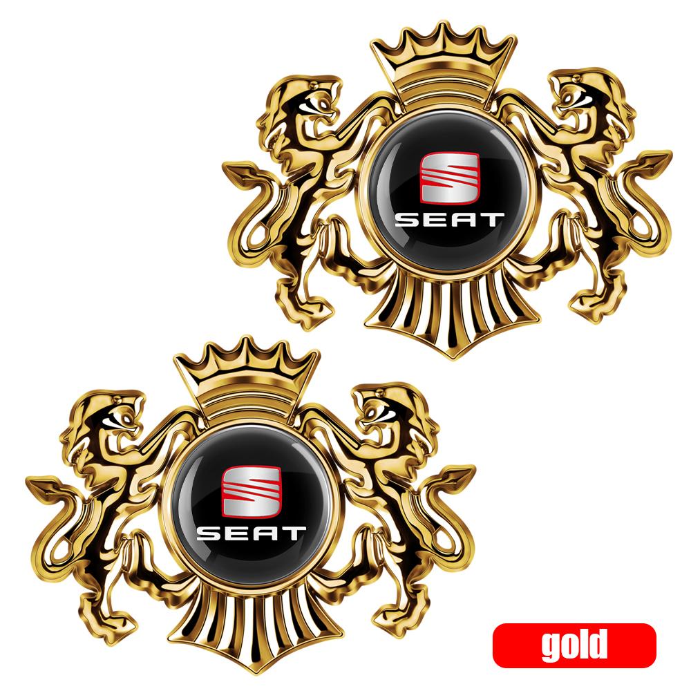 For Seat Leon Mk1 Ibiza 6j Ateca Altea Arosa Ahambra FR Toledo Exeo 1/2Pcs Car Metal Logo Side Window Body Fender Badge Stickers Plm056