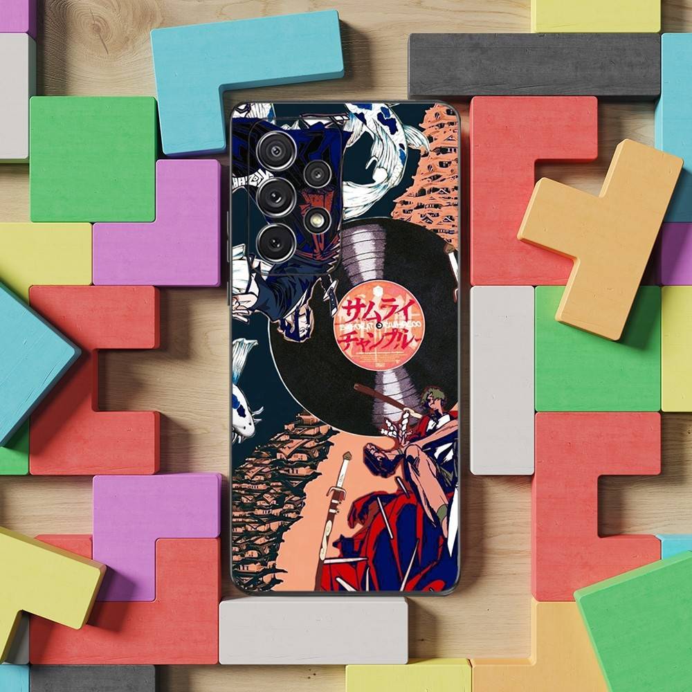 Anime S-Samurai C-Champloo Phone Case For Samsung S25,S24,S23,S22,S21,S20,S10,Ultra,Plus,Lite,FE,Soft Silicone Black Cover