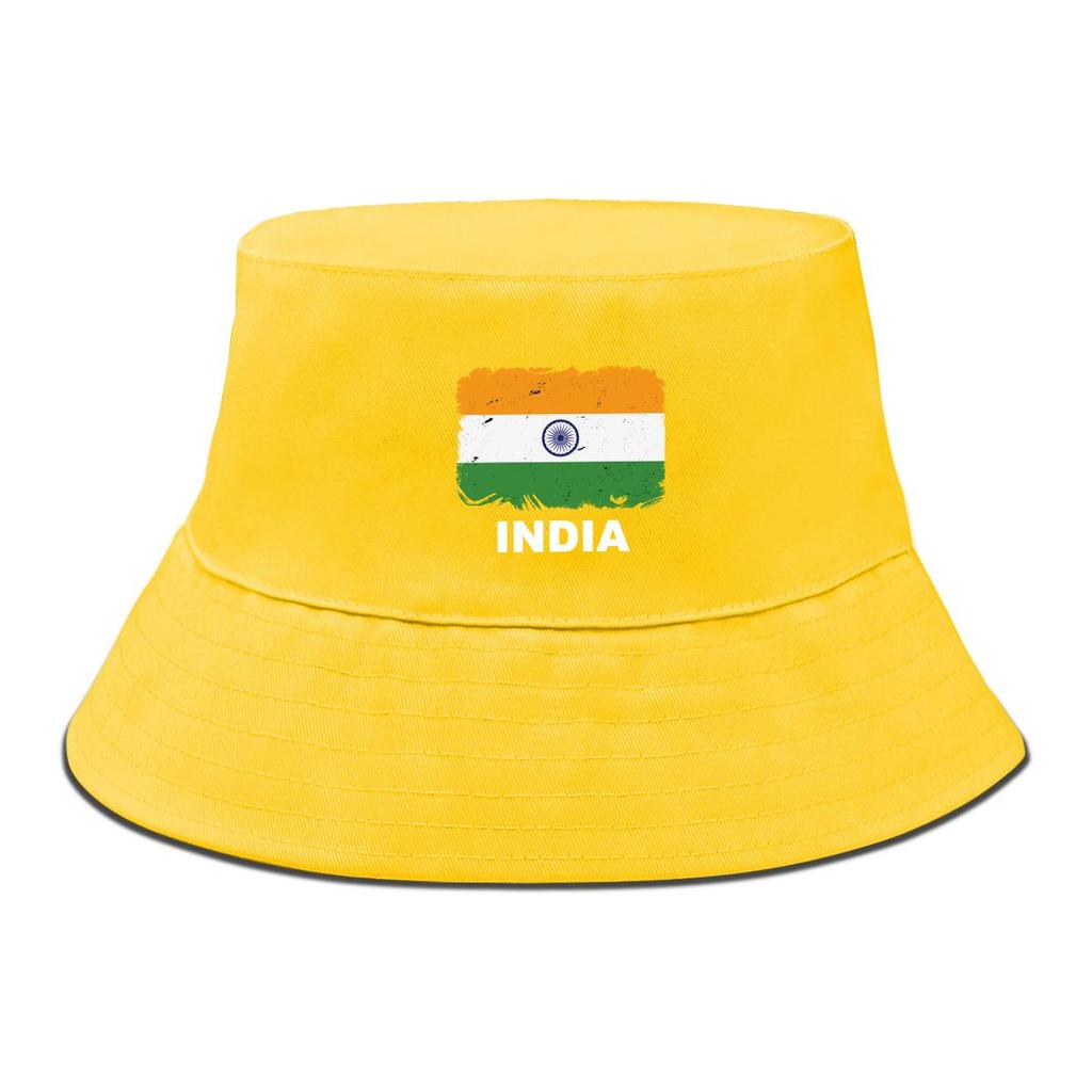 India Flag Print Bucket Hat , Patriotic Men's Hat Fashion Unisex Simple Basin Cap