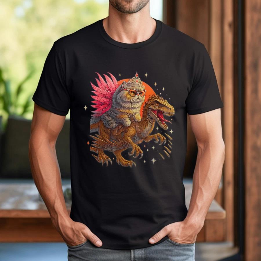 Черт побери Пончик Смешная Принцесса Кошка Очки Футболка L