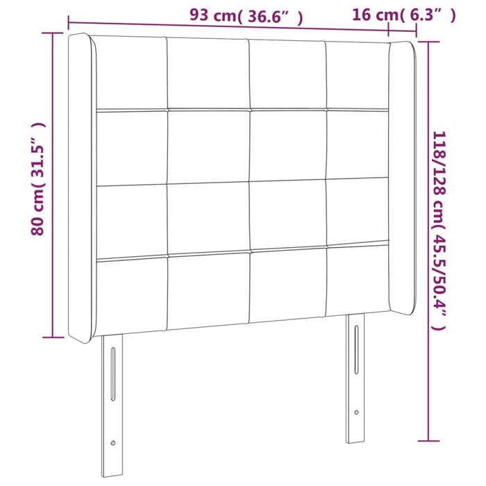 VidaXL LED Headboard Bedroom Furniture Single Bed Accessory Headboard Bed Frame Interior Blue 3124036
