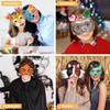 6-24 Sets Therian Mask Kit Paper Blank Masks White Masquerade Masks DIY Animal Half Facemasks for Cosplay Party Birthday Xmas