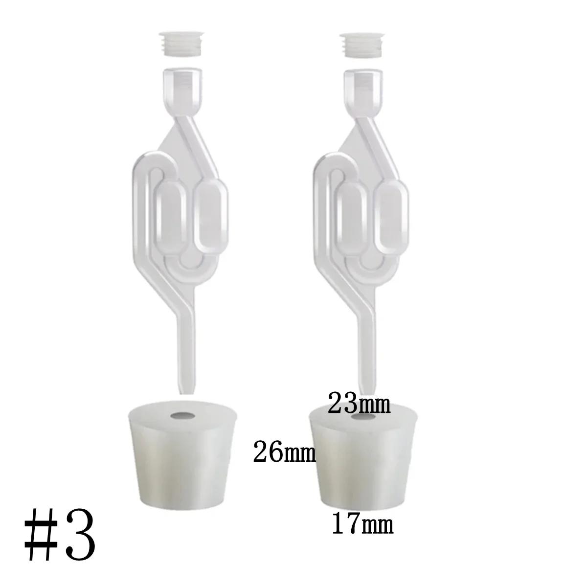 

Пузырьковые гидрозатворы Гидрозатворы для брожения Гидрозатворы для брожения для пивоварения Пиво Вино Домашнее пиво для брожения с силиконовыми пробками 2Pcs