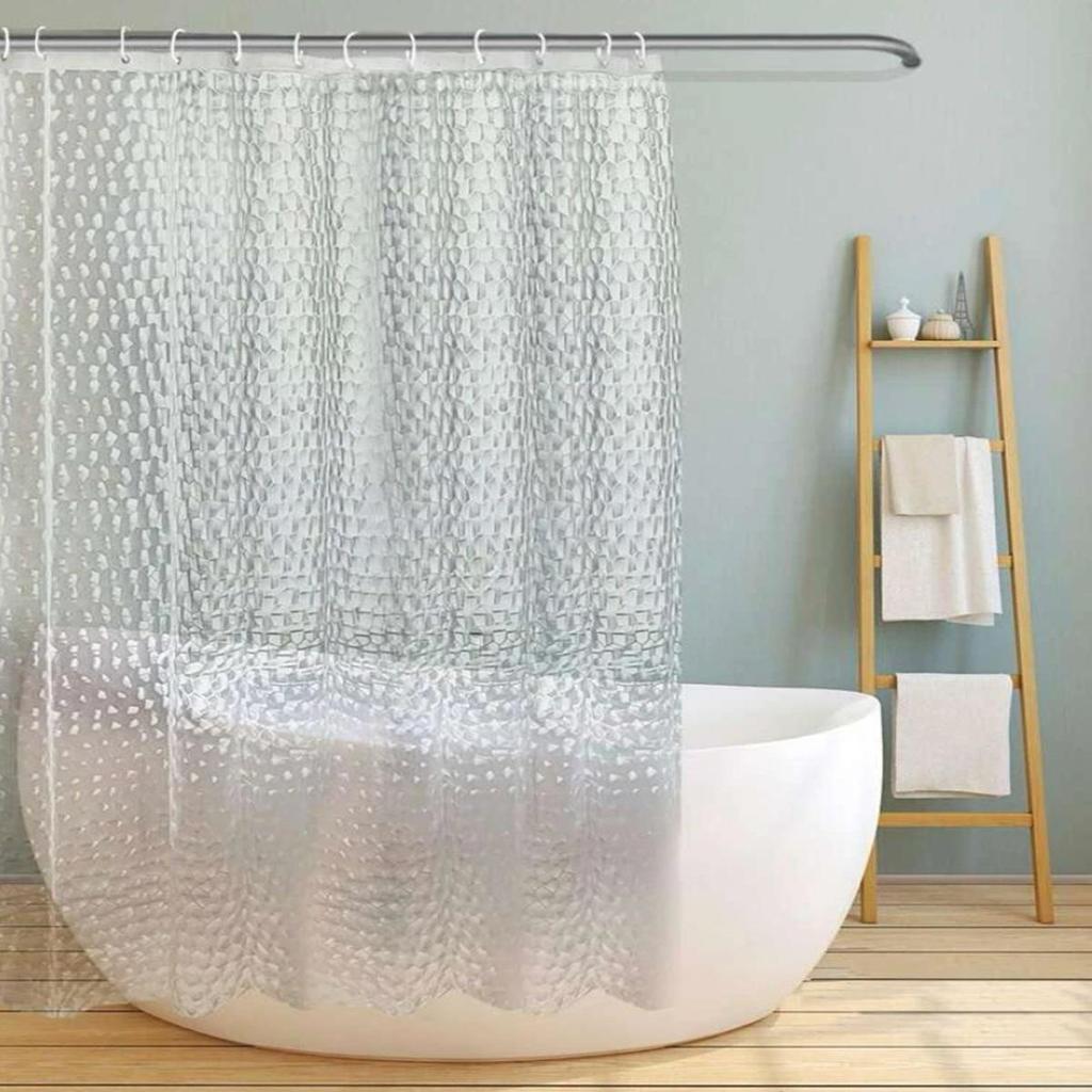 PEVA Waterproof Shower Curtain - Thickened, No-Punch, Simple Partition for Bathroom or Dormitory