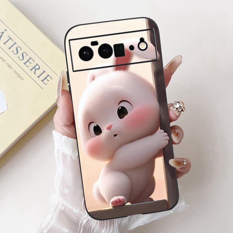 Fashion Painting Phone Case For Google Pixel 6 Pro 6a Black Silicone Soft Cover For Google Pixel6 Pixel6a 6Pro Cases Bumpers