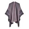 Women's Retro Plaid Imitation Cashmere Shawl Cloak - Stylish & Warm Outerwear