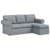 Sofa Light Gray 195 X 138 X 80 Cm Fabric