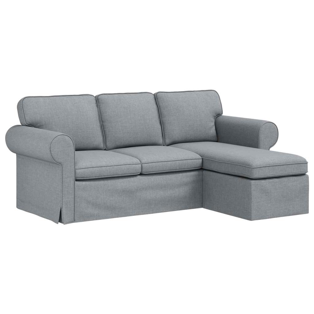 Sofa Light Gray 195 X 138 X 80 Cm Fabric