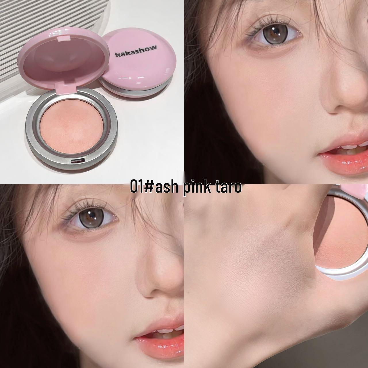 Kakashow Luminous Soft Matte Blush: Silky, Single-Color Korean Style Powder.