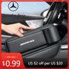 Heißer Autoaufkleber Leder Auto Spalt Seitenaufbewahrungsbox Füller Seitenaufbewahrungstasche mit Getränkehalter für Benz AMG GLC GLK W204 W206 W