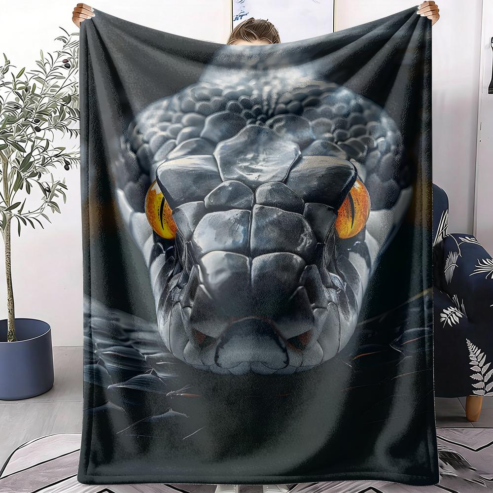 Snake Throw Soft Flannel AC Blanket Lightweight Summer Nap Throw Cozy  Blanket for Sofa Bed Travel Home